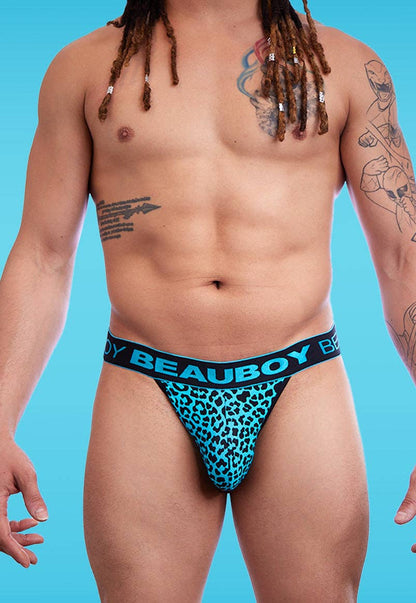 BEAUBOY - Blue Leopard Thong