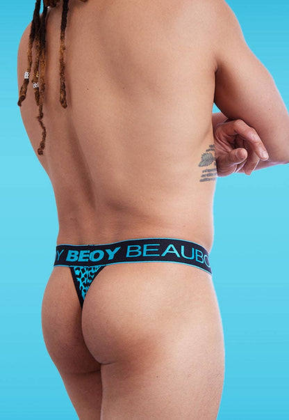BEAUBOY - Blue Leopard Thong
