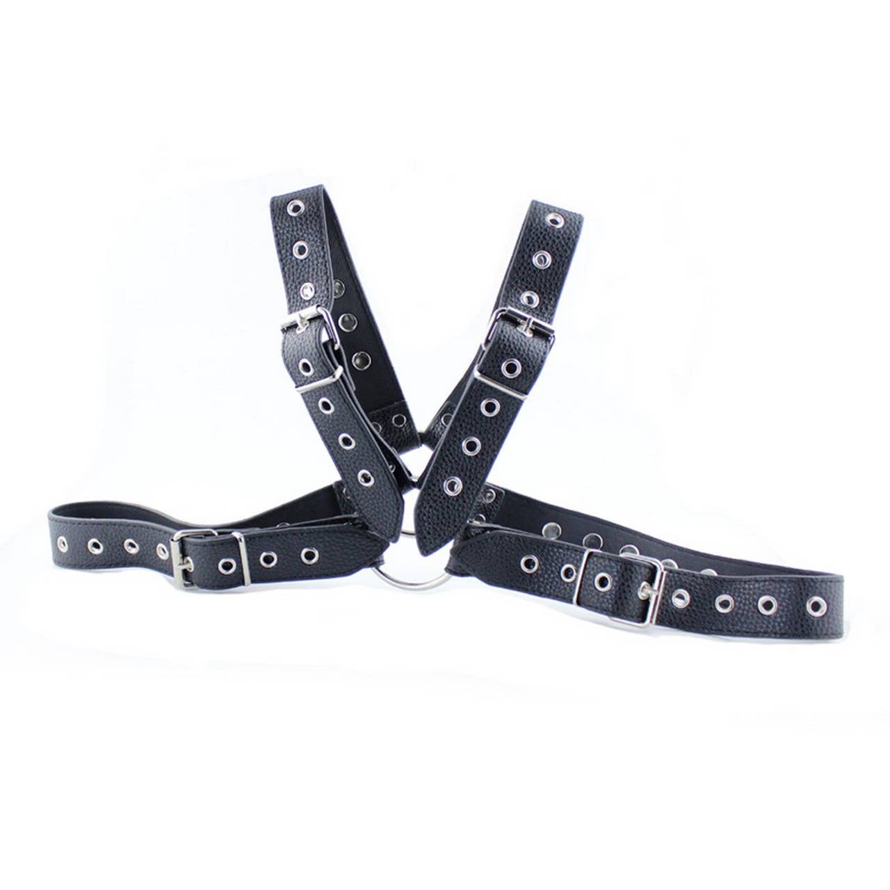 Men's Chest Harness - X-Cross PVC Vegan Leather