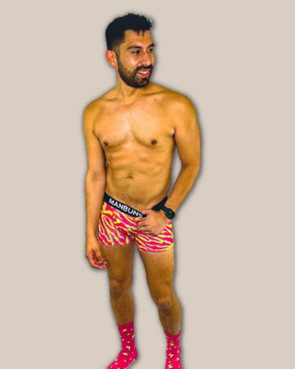 Manbuns - Electric Zebra Boxer Trunk