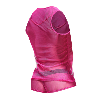 MALEBASICS - Fishnet Tank Top  Hot Pink