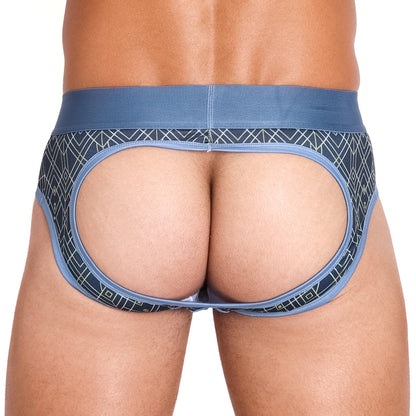 SKUL & BONES - Art Deco Blue Peek-A-Boo
