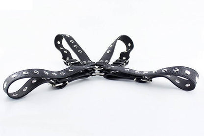 Men's Chest Harness - X-Cross PVC Vegan Leather