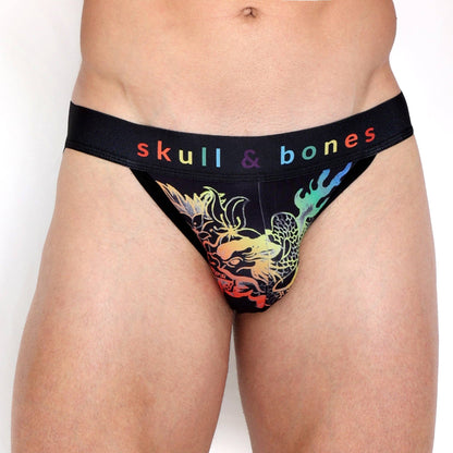 SKUL & BONES - Ombre Japanese Dragon Black Sport Brief