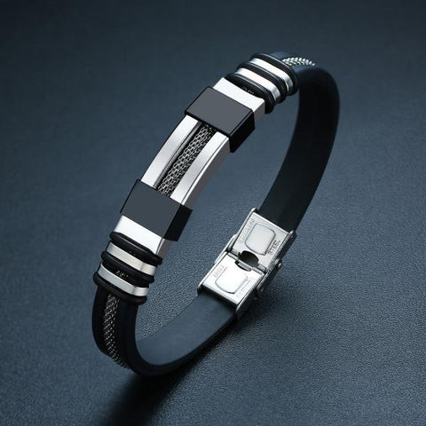 VNOX - Stainless Steel, Rope Woven Chain Bracelet